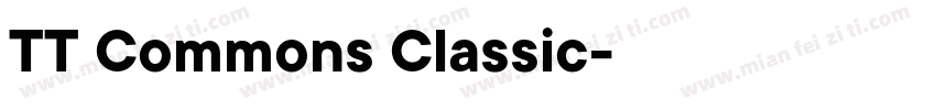 TT Commons Classic字体转换